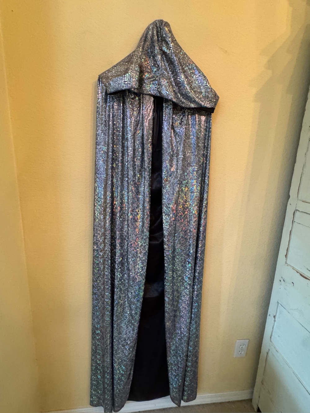 Mystical Wizards Cape - Silver and Black Adult Size
